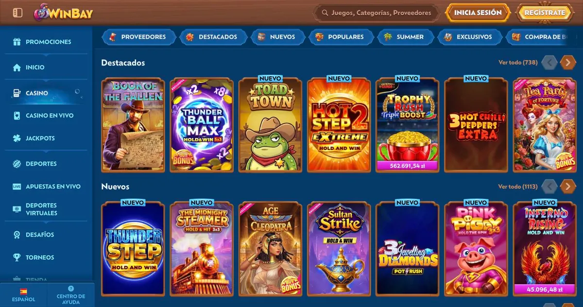 WinBay, con 7.000 juegos y el mismo bono que Spinalto